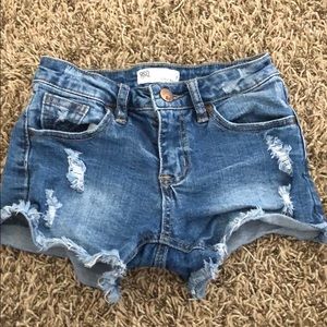 TILLYS RSQ DENIM SHORTS GIRLS DARK